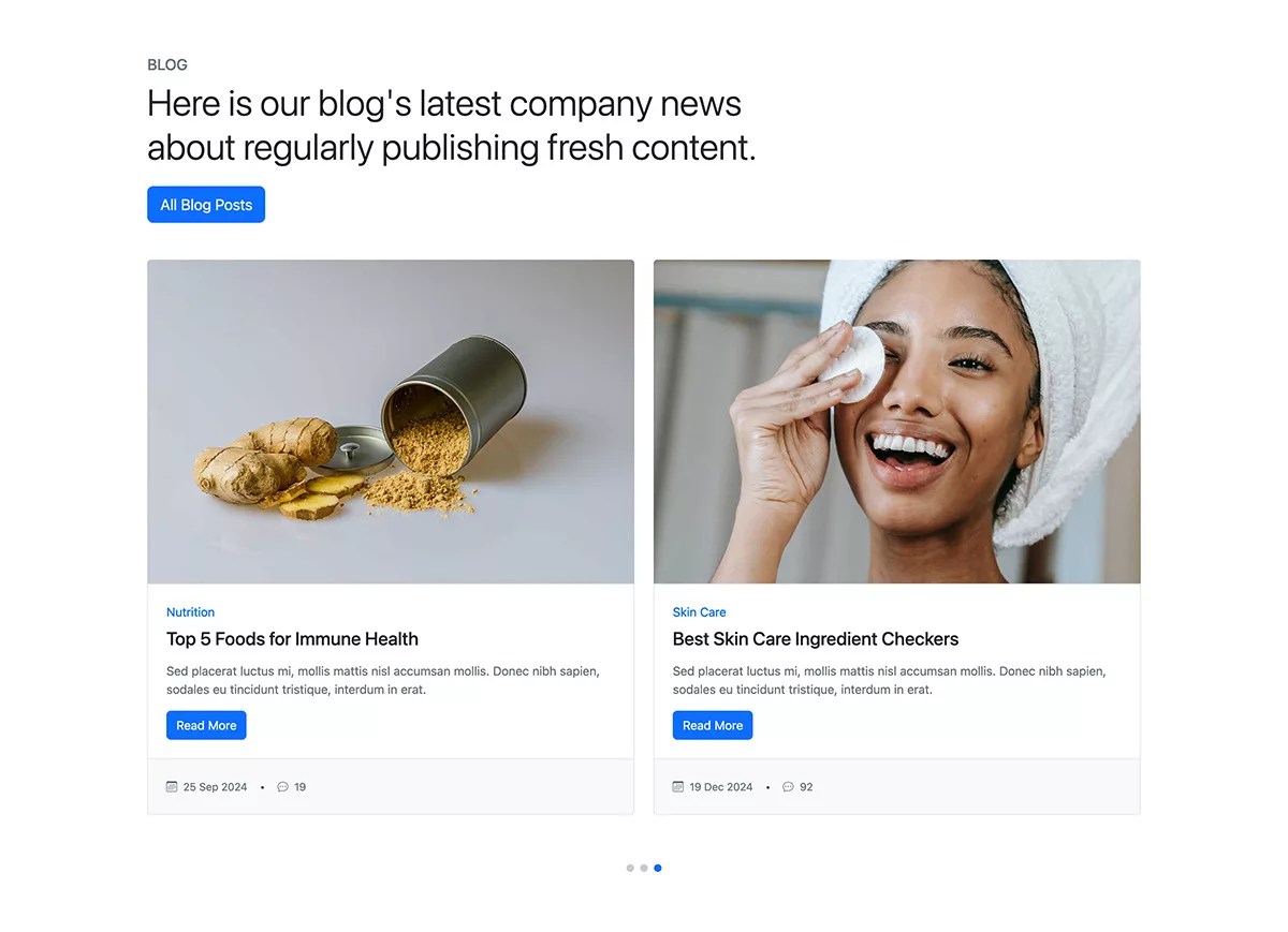 Bootstrap 5 Blog Post Carousel Example BootstrapBrain
