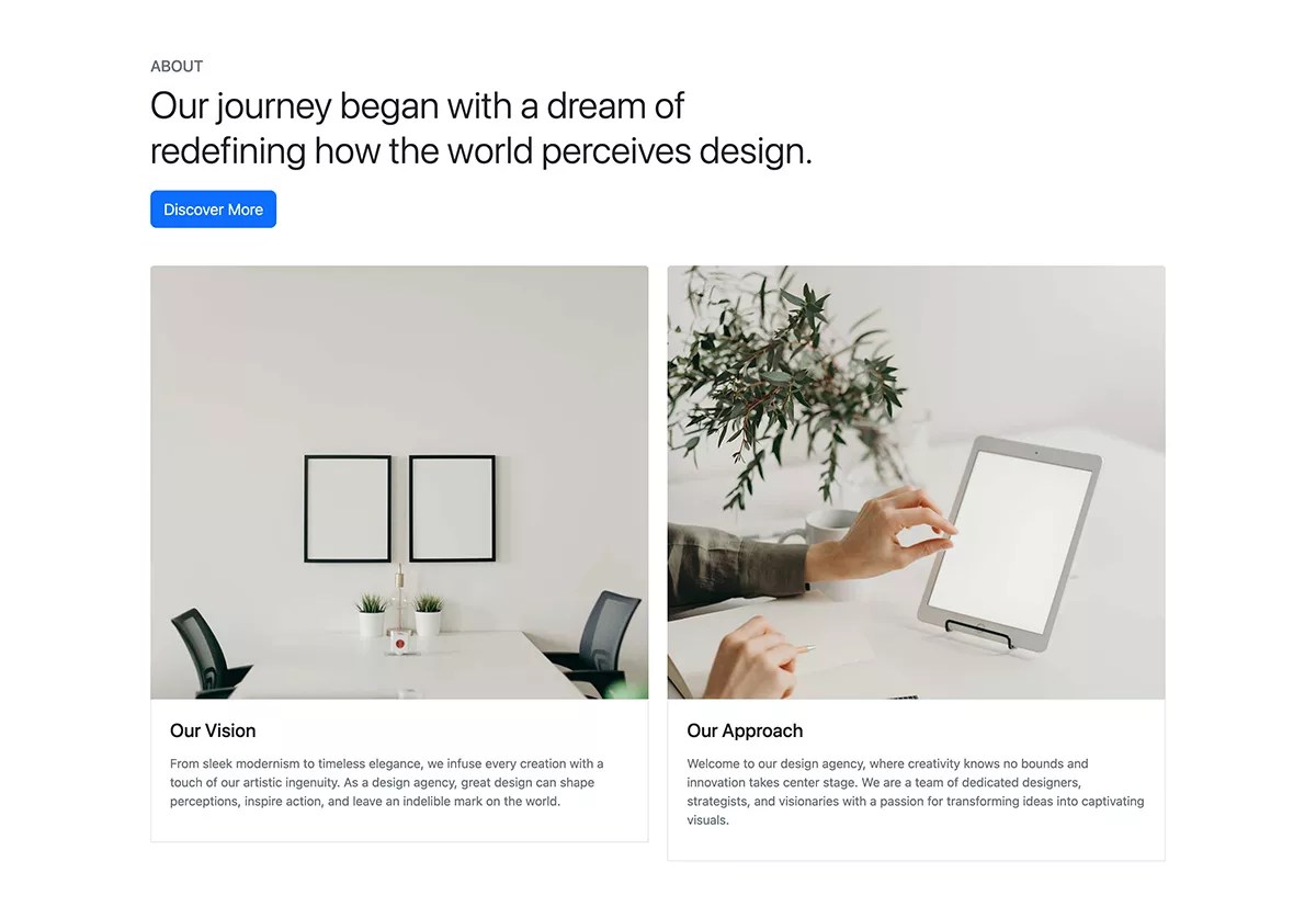 Free Bootstrap 5 About Us Template BootstrapBrain