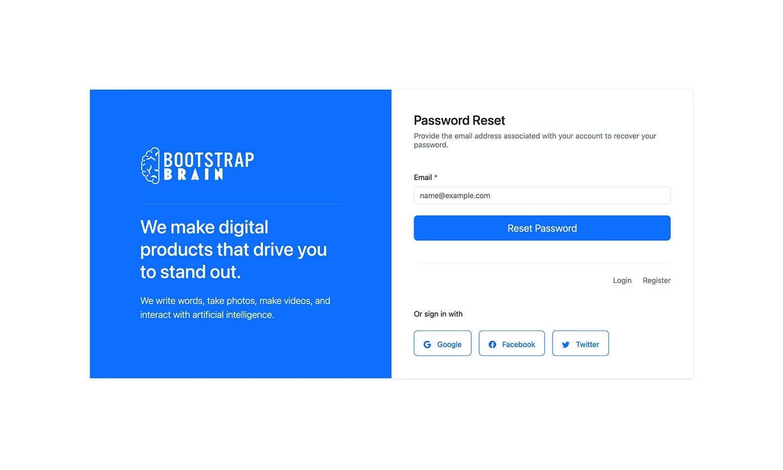 Bootstrap Password Form Snippet BootstrapBrain