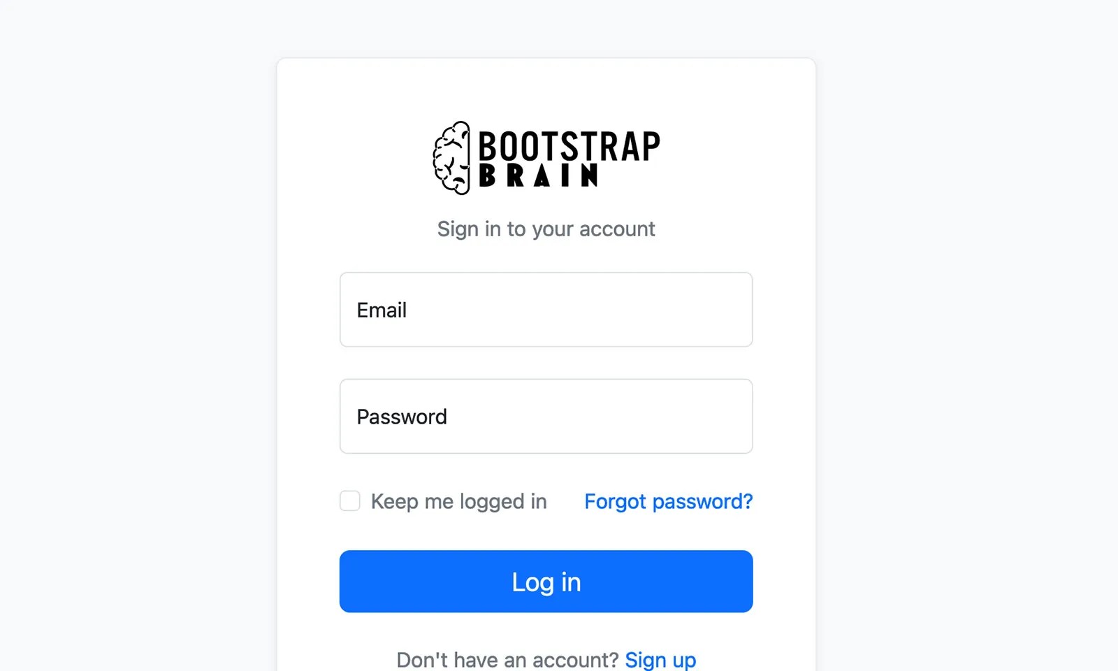 Bootstrap Free Login Form Template with Floating Labels BootstrapBrain