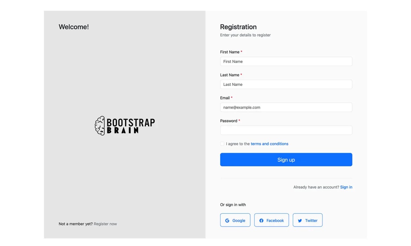 Bootstrap Registration Form Example BootstrapBrain
