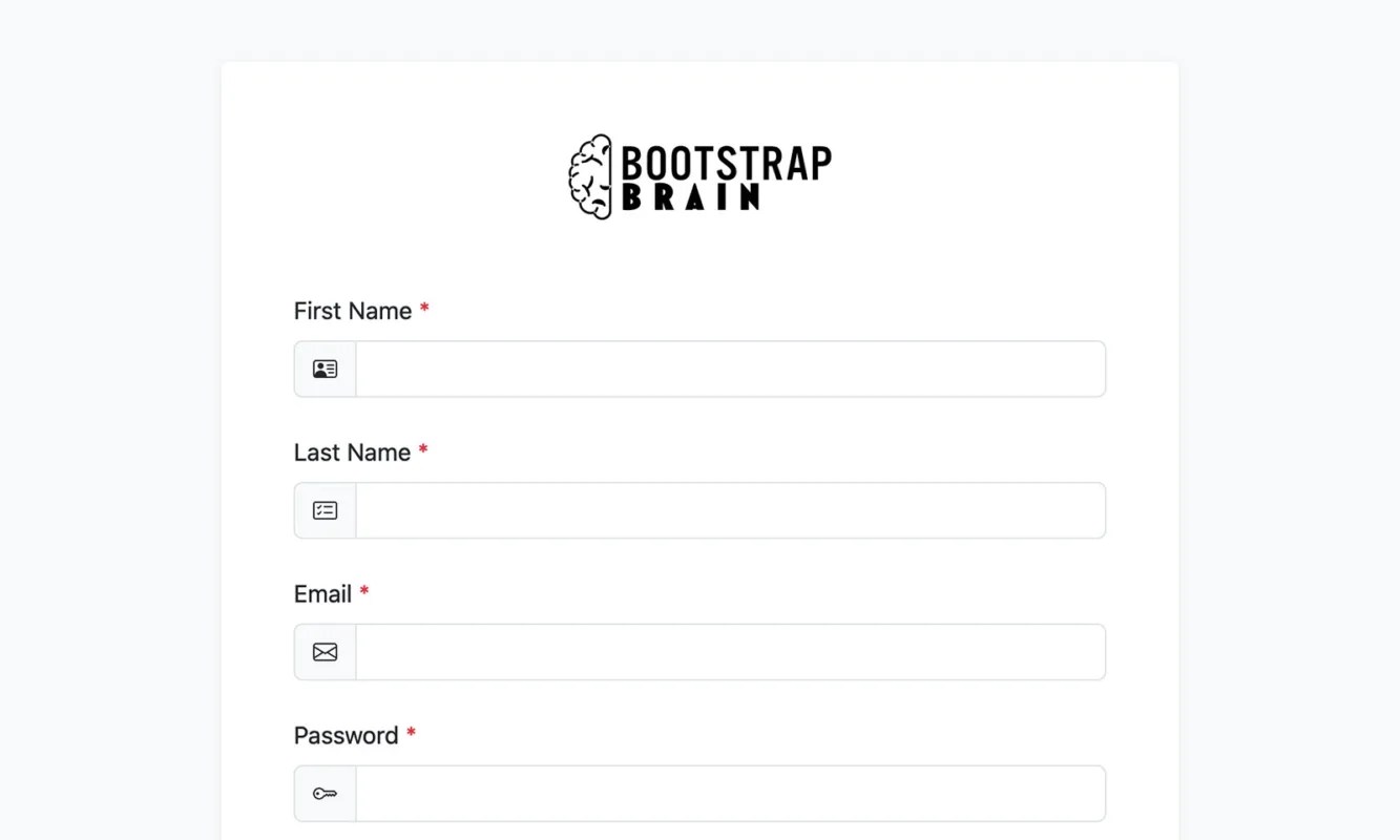 Bootstrap Registration Form Example BootstrapBrain