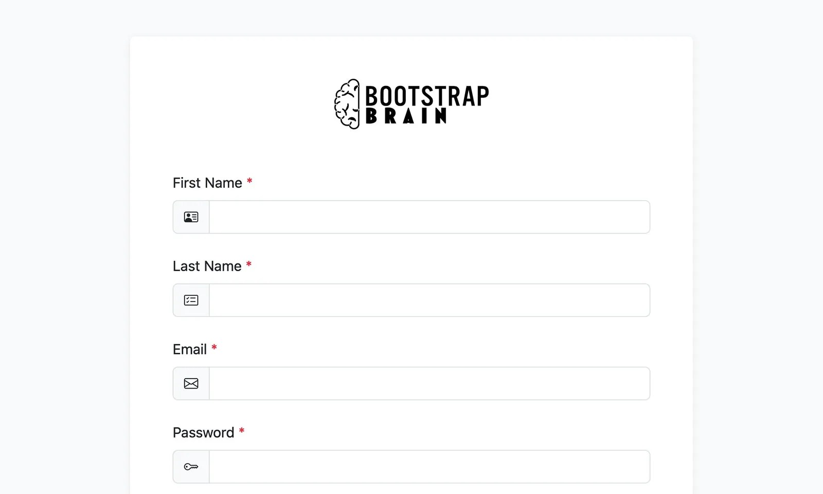 Bootstrap Registration Form Template BootstrapBrain