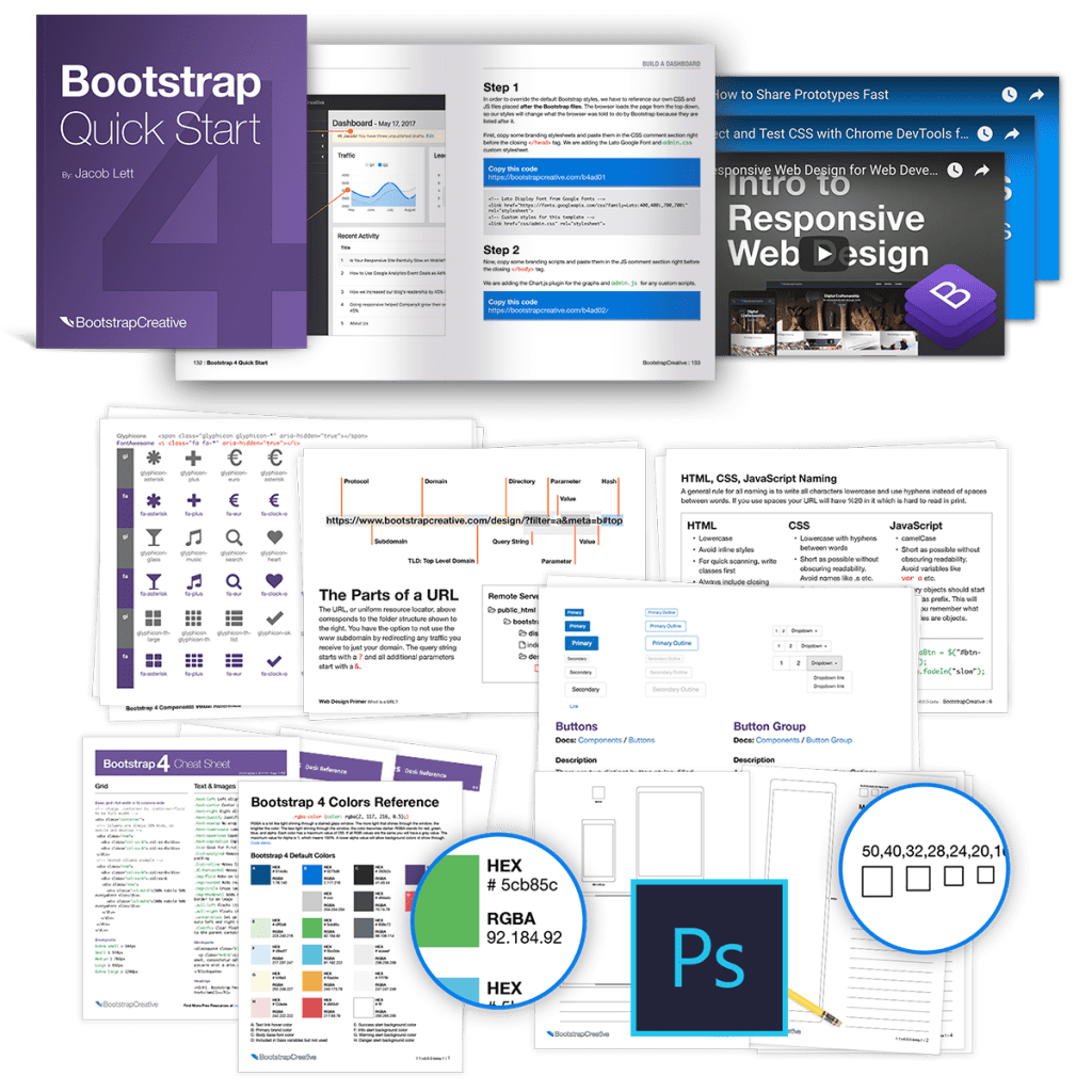 Bootstrap 4 Quick Start Book PDF a Beginner's Tutorial to Responsive