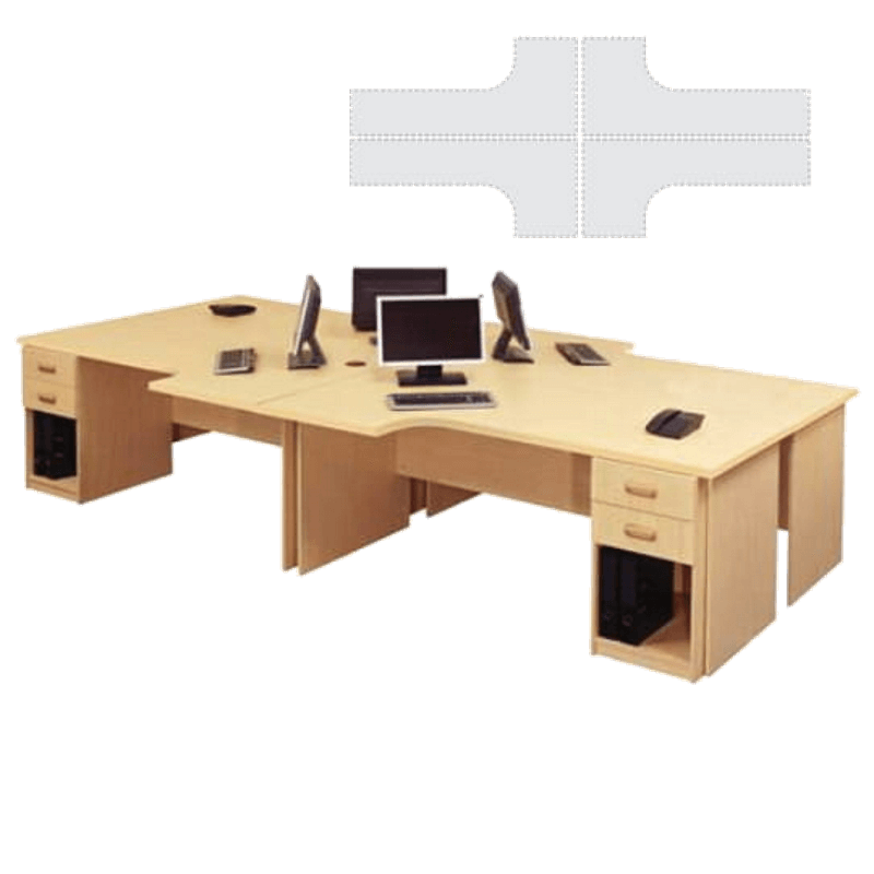 4 Way Econo Cluster Desk (V50636) Bopa Furniture