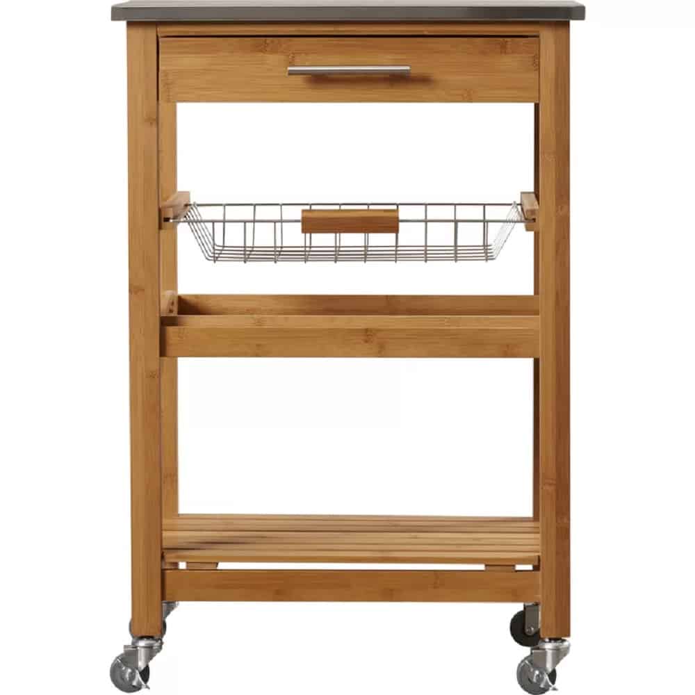 Aya Bamboo Kitchen Cart Boraam Industries