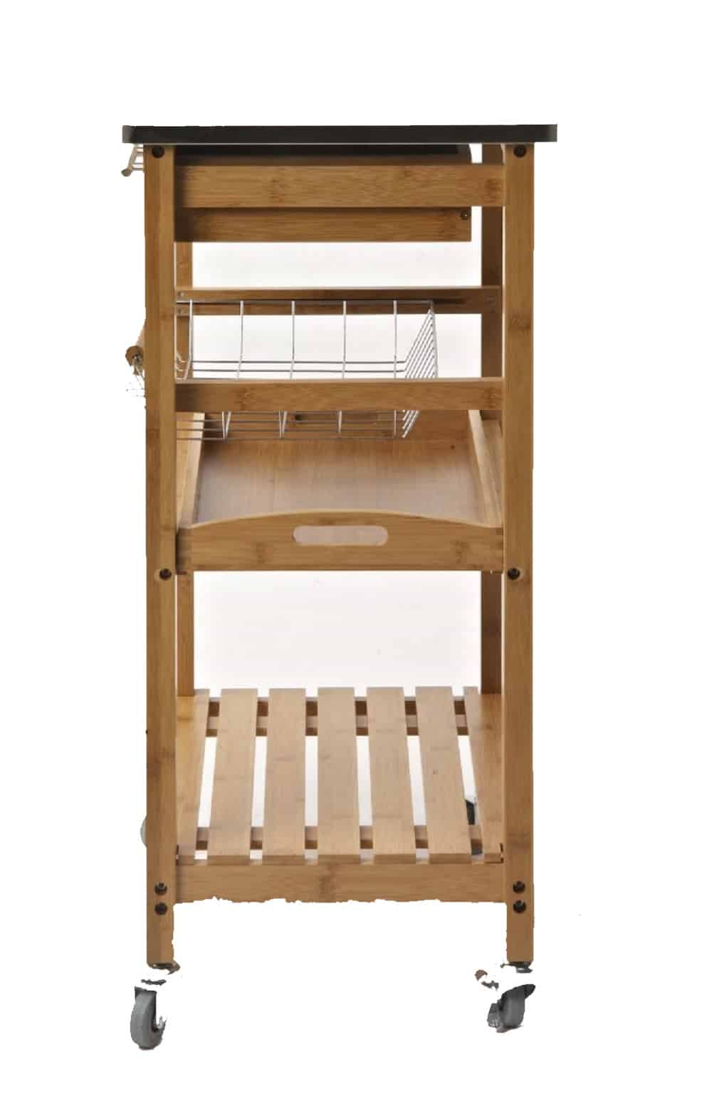Aya Bamboo Kitchen Cart Boraam Industries