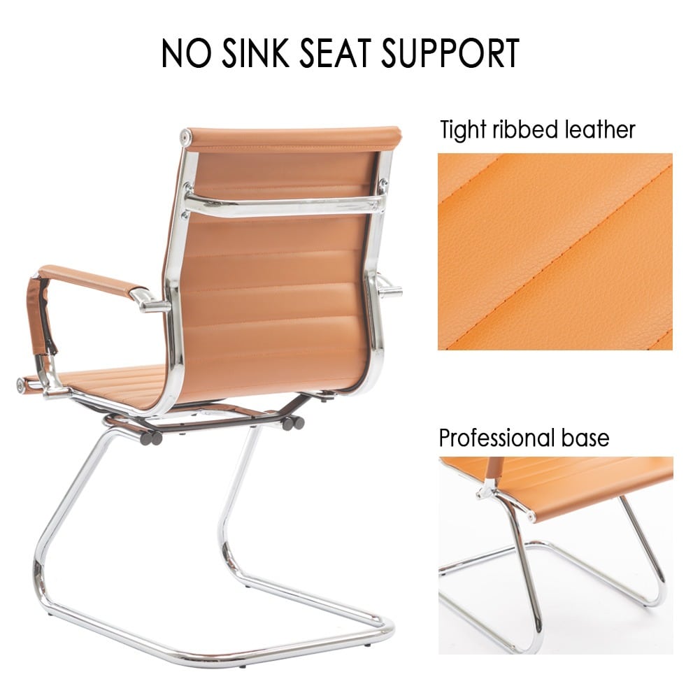 Heavy Duty Leather Office Chair, Set of 2 Boraam Industries