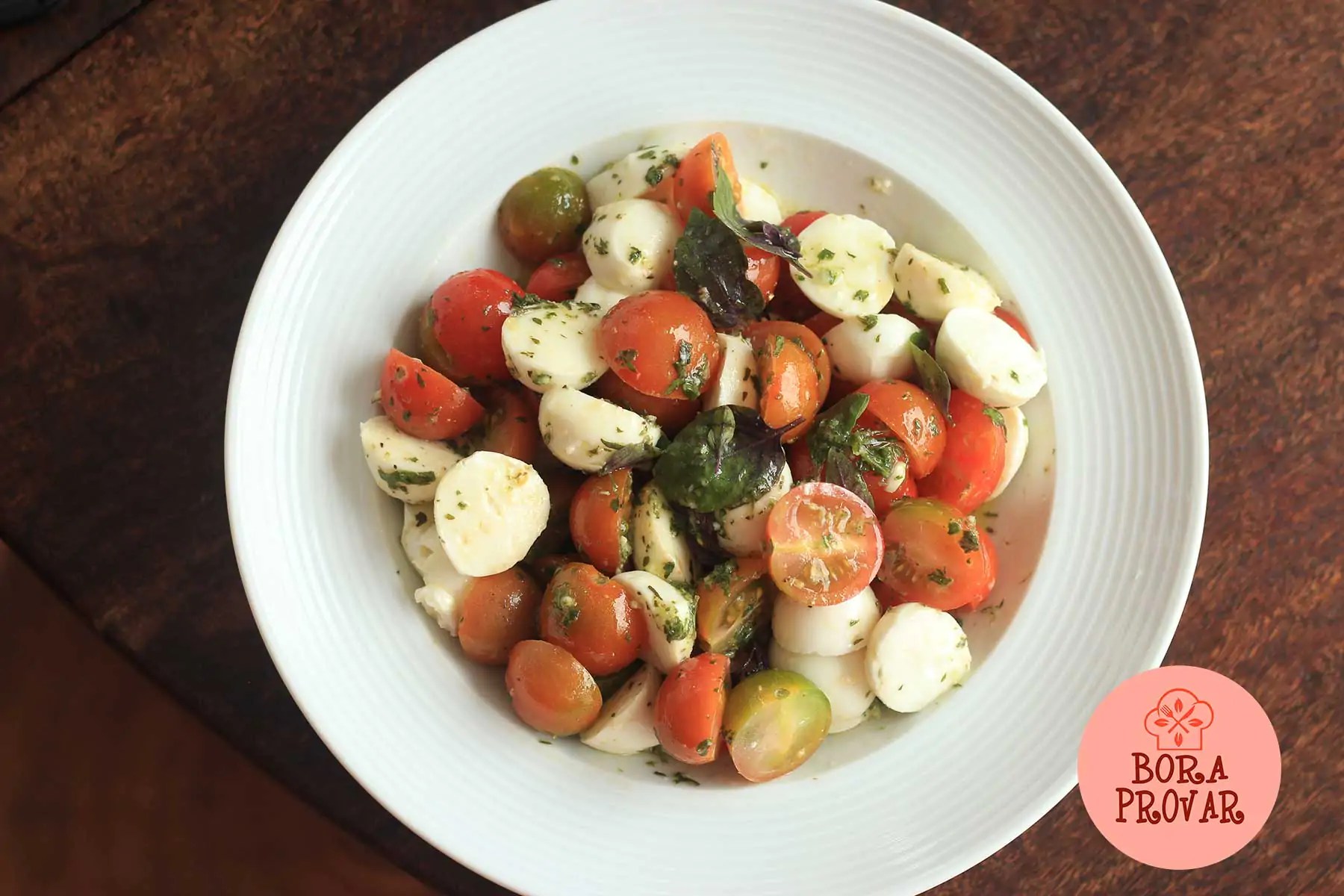 🍅 Salada Caprese Receita Original Italiana com Molho Pesto