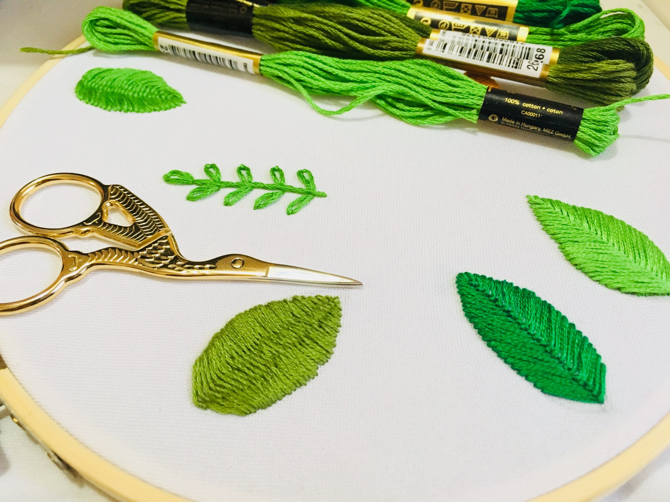 Muestrario De Puntadas Para Bordar Hojas Bordando Arte