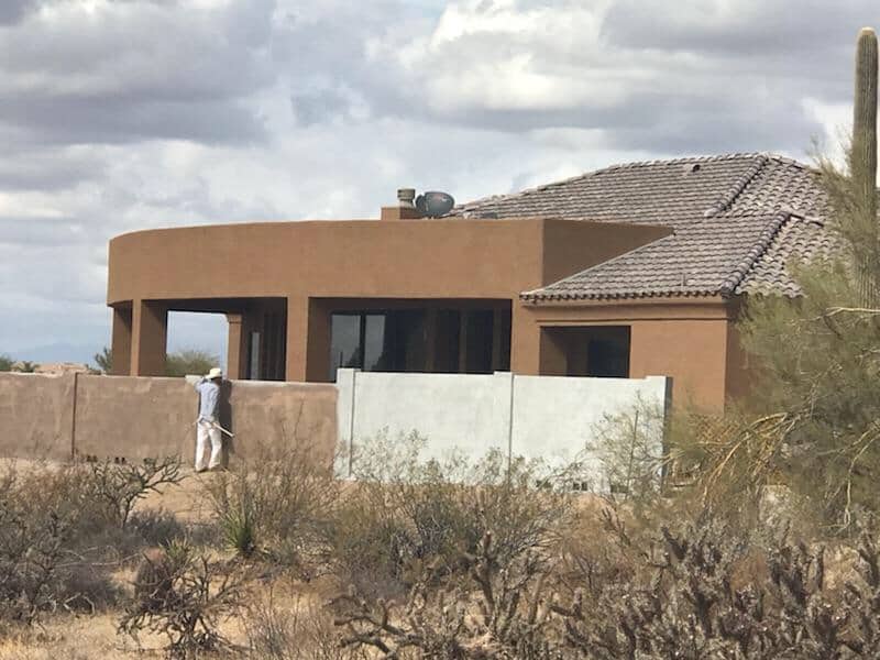 Stucco on Block Fence in Scottsdale Bordeaux Builders