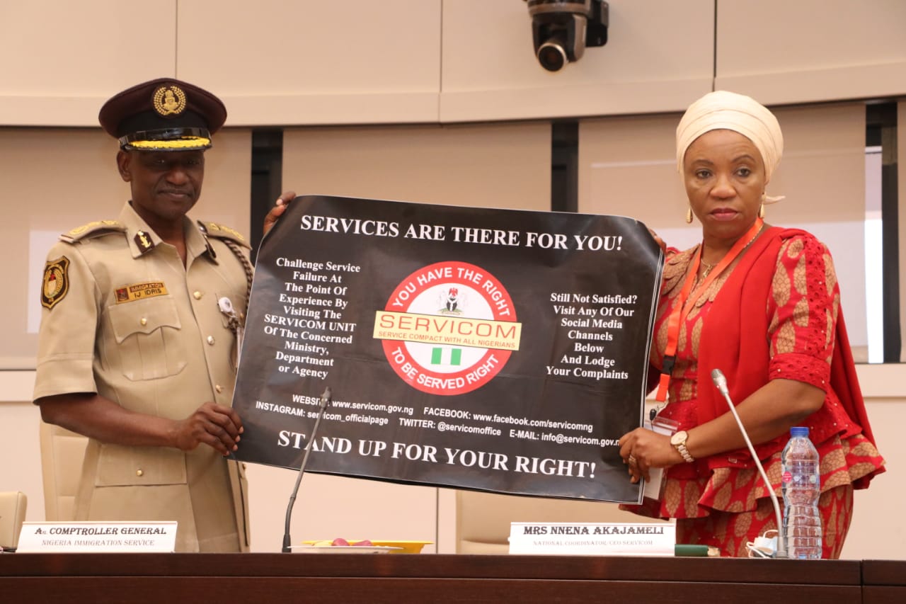 Immigration begins a customer service week ceremony as