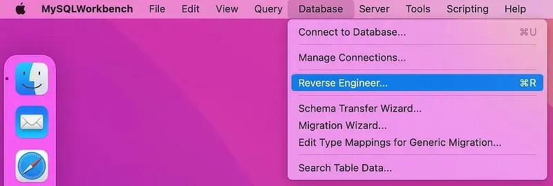Create visual database schema with MySQL Workbench