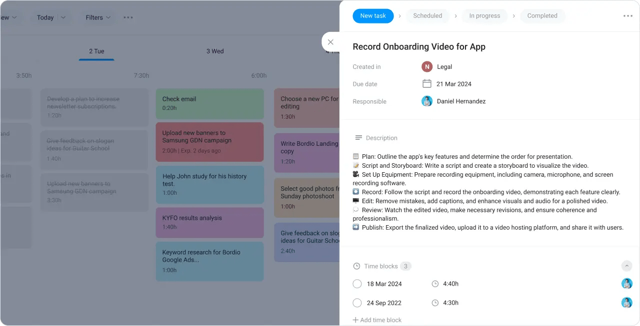Daily Schedule Maker Make Your Daily Schedule in Bordio