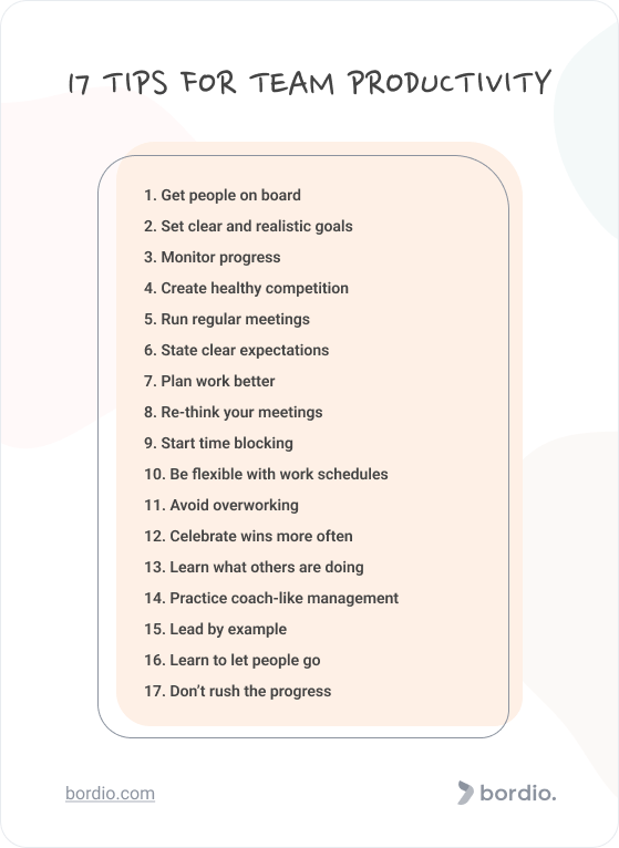How To Improve Team Productivity 17 Tips Bordio