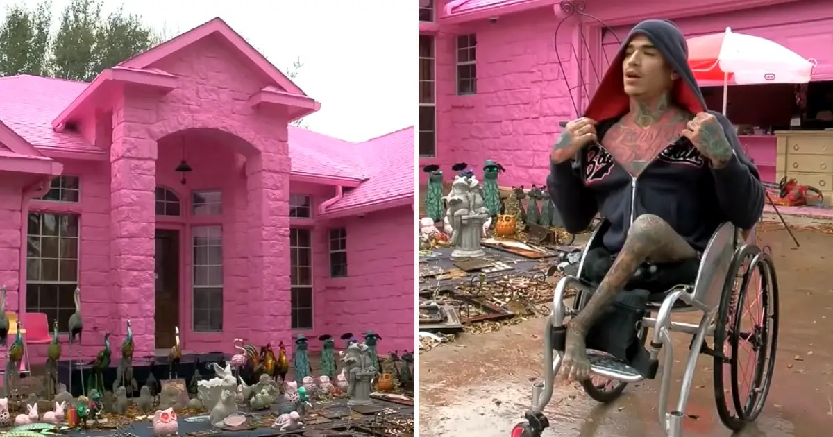 Texas man paints his entire house pink and his neighbors are not happy