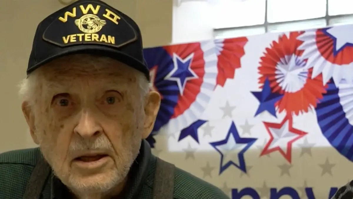 World War II veteran left speechless after community hosts party for