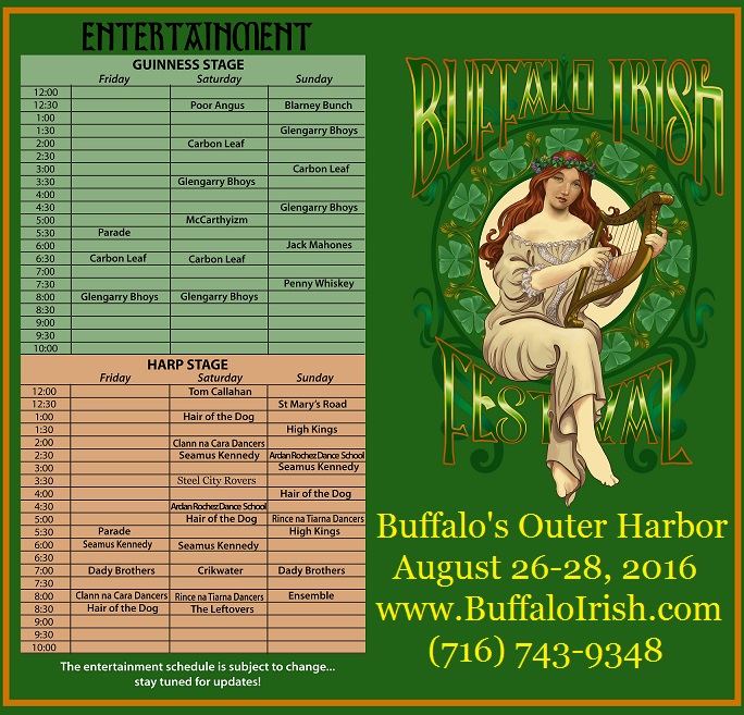 buffalo irish festival 2023 schedule Buffalo Irish Festival at Outer Harbor August 2628, 2016 Buffalo