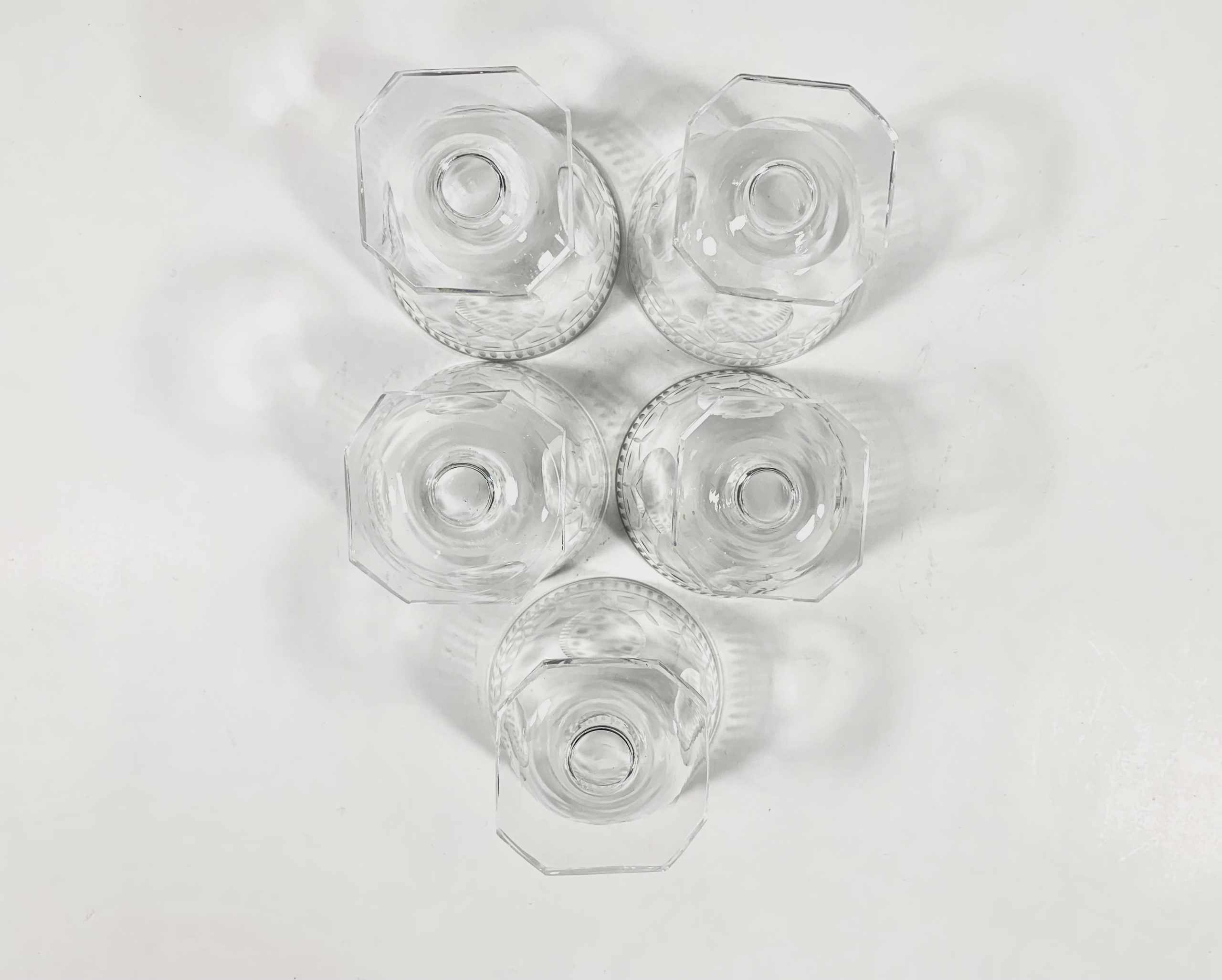 5x Samuelssons Glas Kosta Crystal Cherry Wine Glasses Swedish Glassware BOREUSTRADE