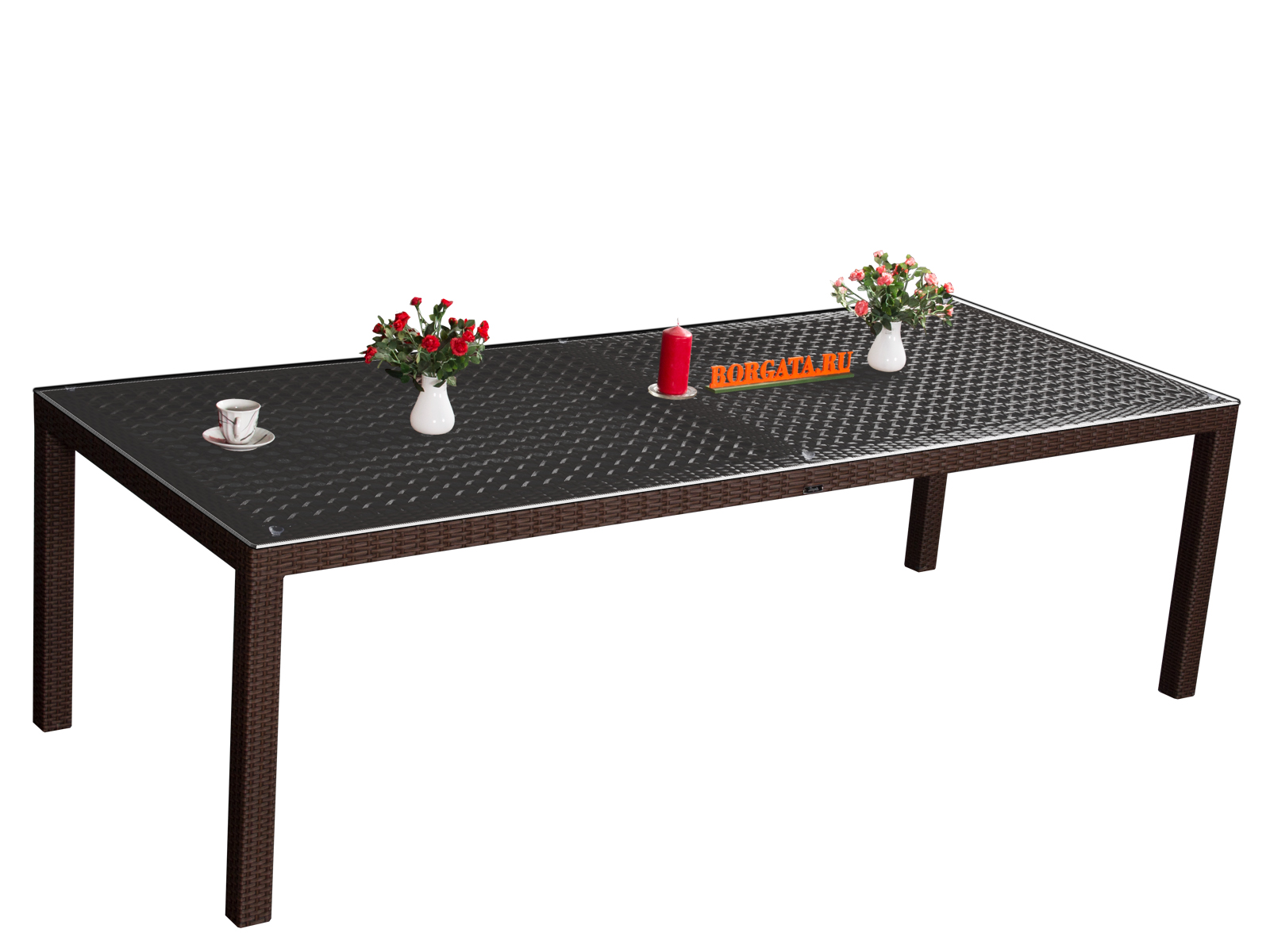 Стол обеденный 250*100 YALTA brown на 10 персон из