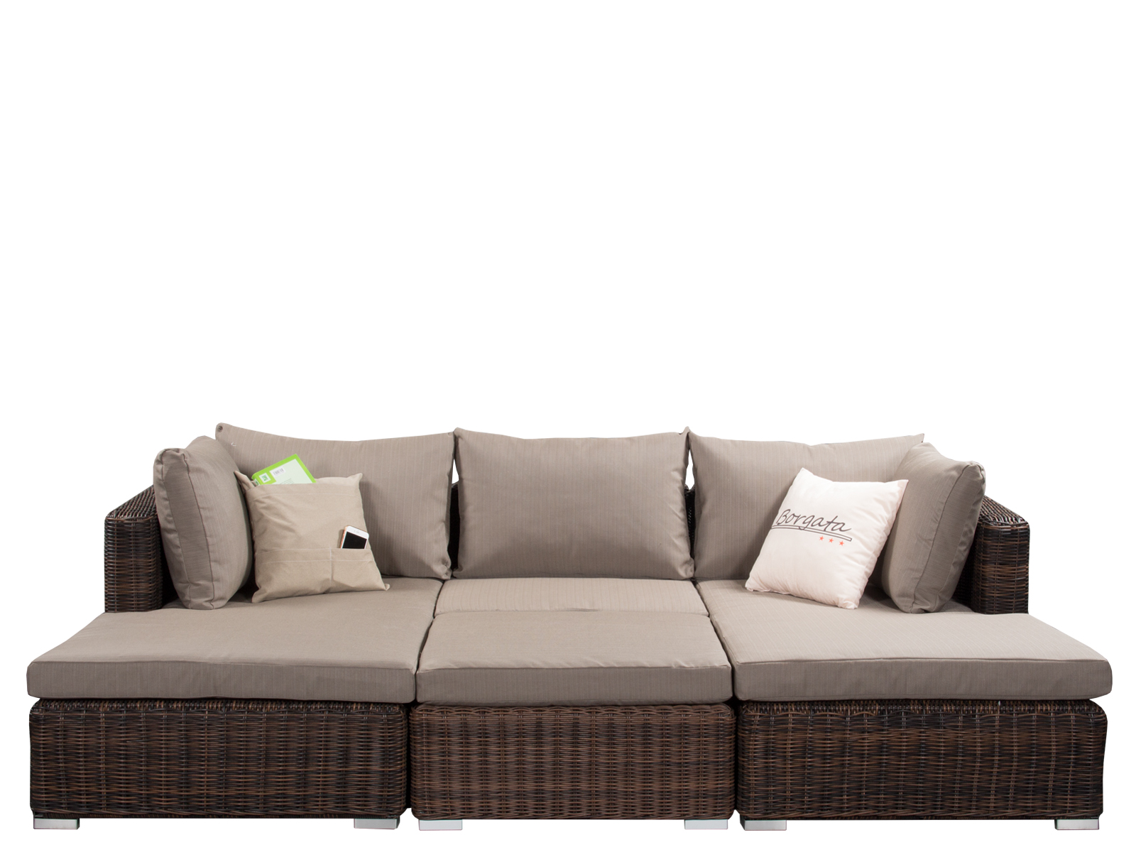 Диван кровать king size LAGUNE brown из искусственного
