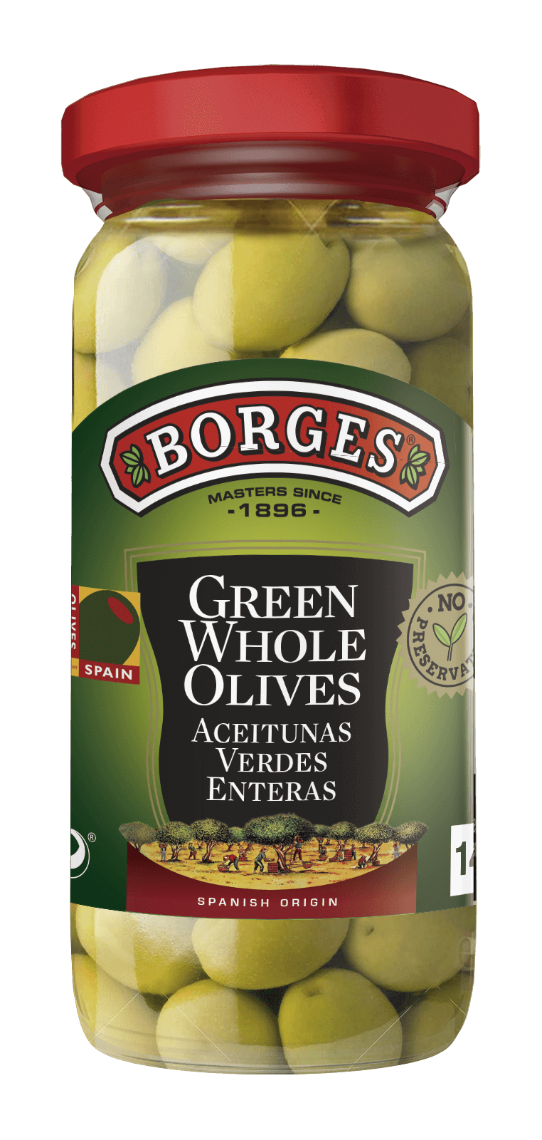 Whole green olives