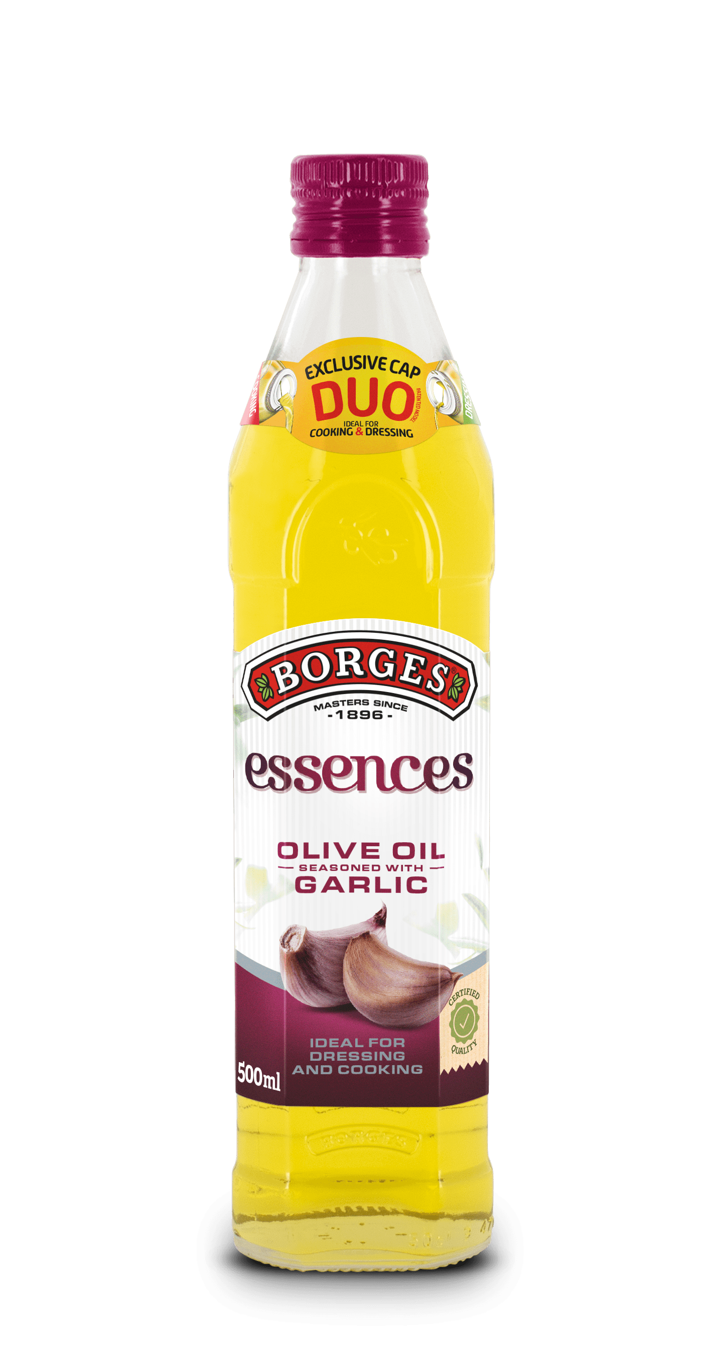 Olive oil seasoned with garlic