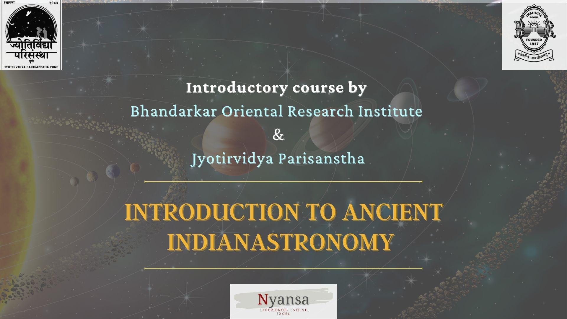 Introduction to Ancient Indian Astronomy Bhandarkar Oriental Research Institute, Pune