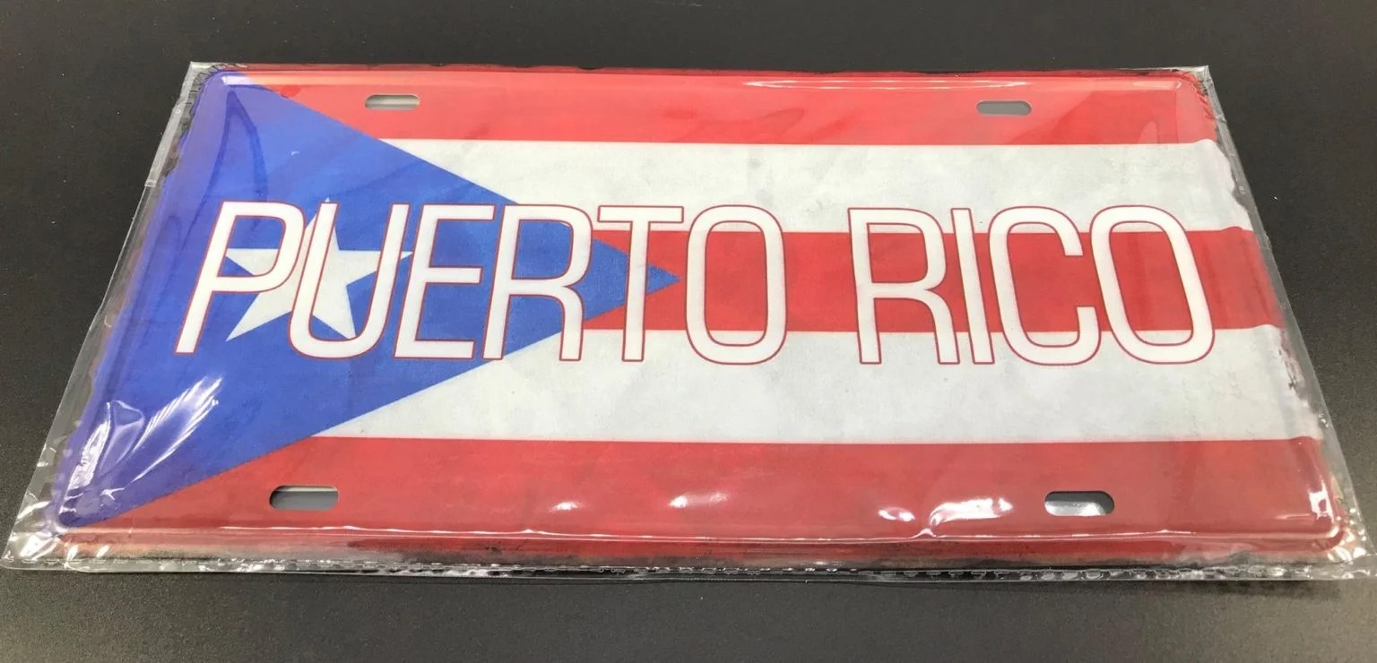 Puerto Rico Flag License Plate