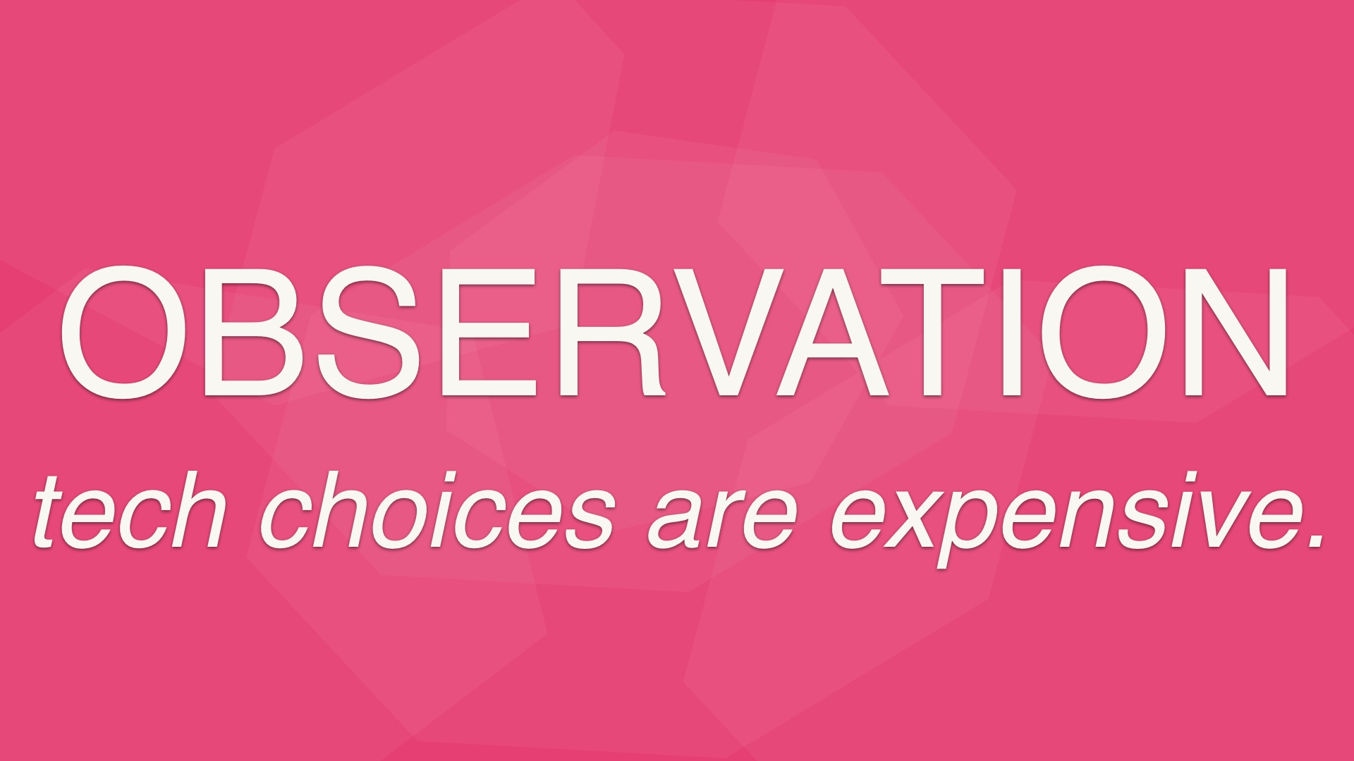 Choose Boring Technology