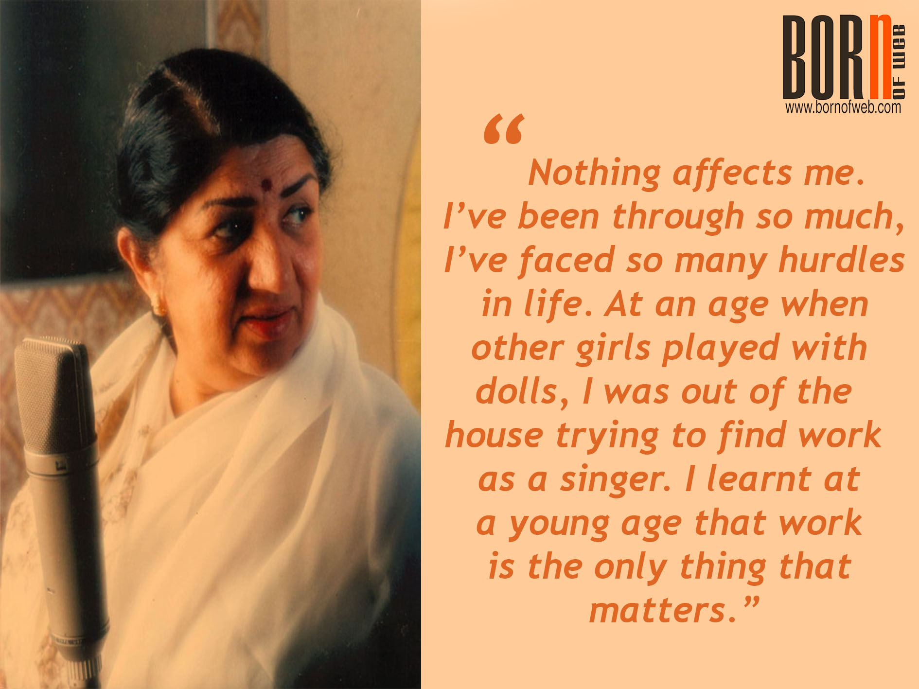 Born of web Birthday Special Words of wisdom by Lata Mangeshkar
