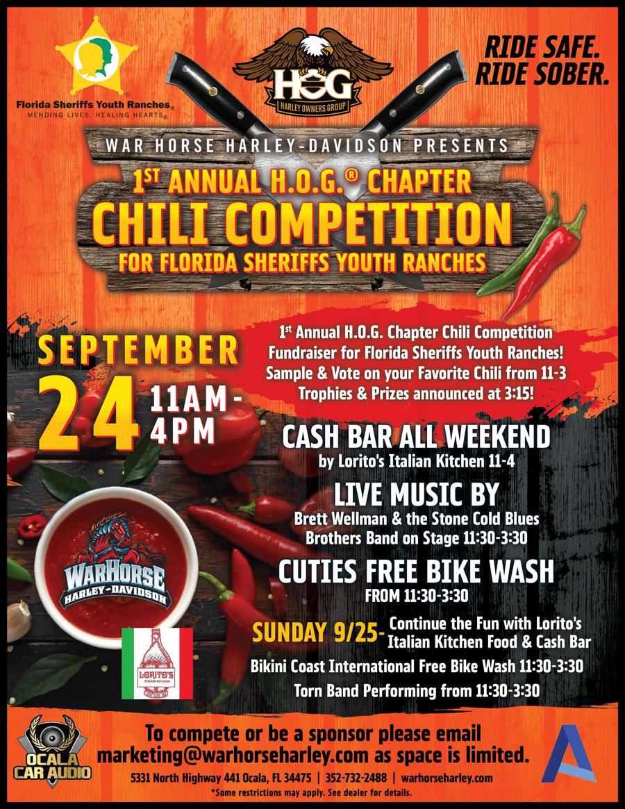1st Annual H.O.G. Chapter Chili Cook Off Fundraiser for Florida