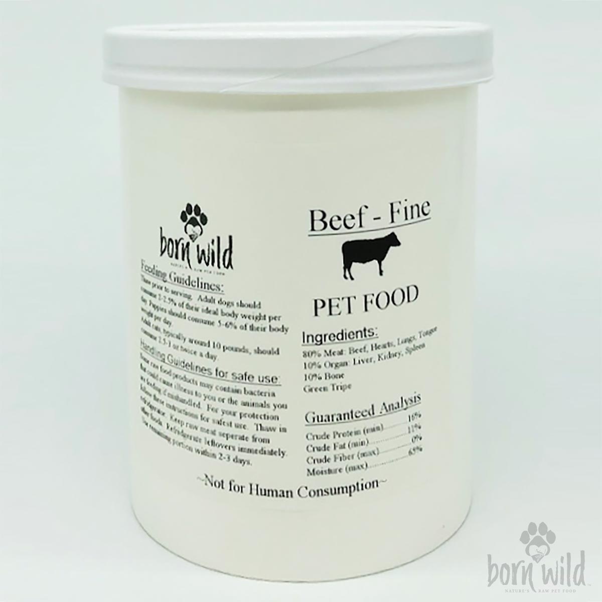 Beef Fine Born Wild Raw Pet Food
