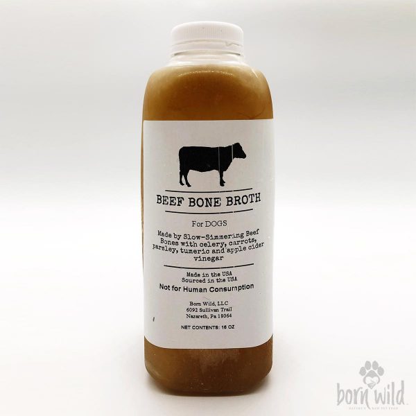 Beef Bone Broth for Dogs Born Wild Raw Pet Food