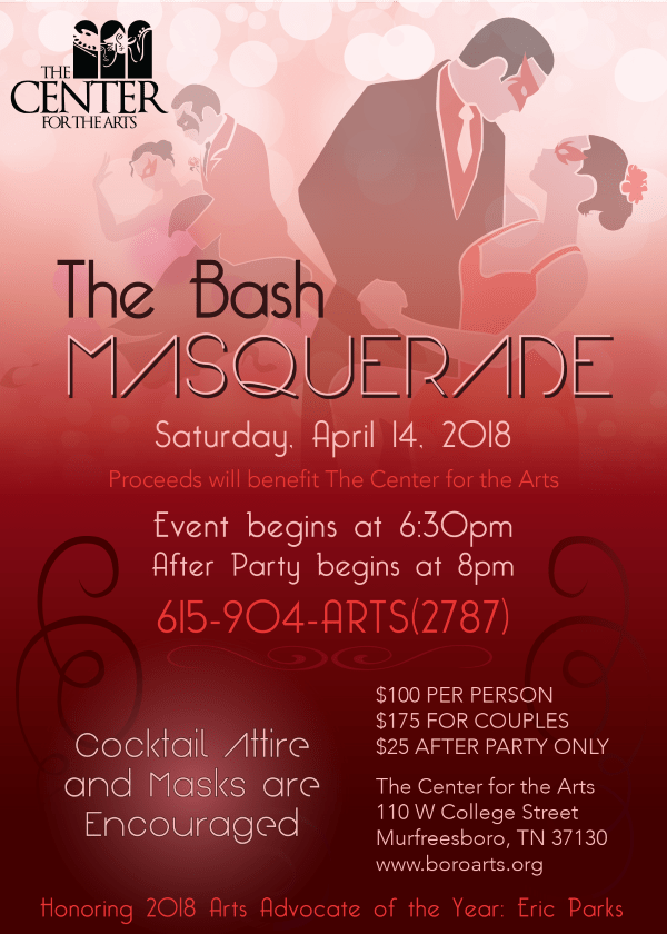 Annual Center for the Arts Bash Is Back April 14 The Murfreesboro Pulse