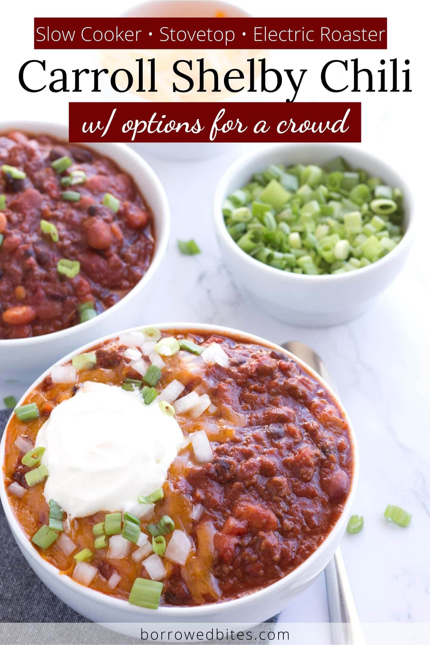 EASY Carroll Shelby Chili (w/ options for a crowd)