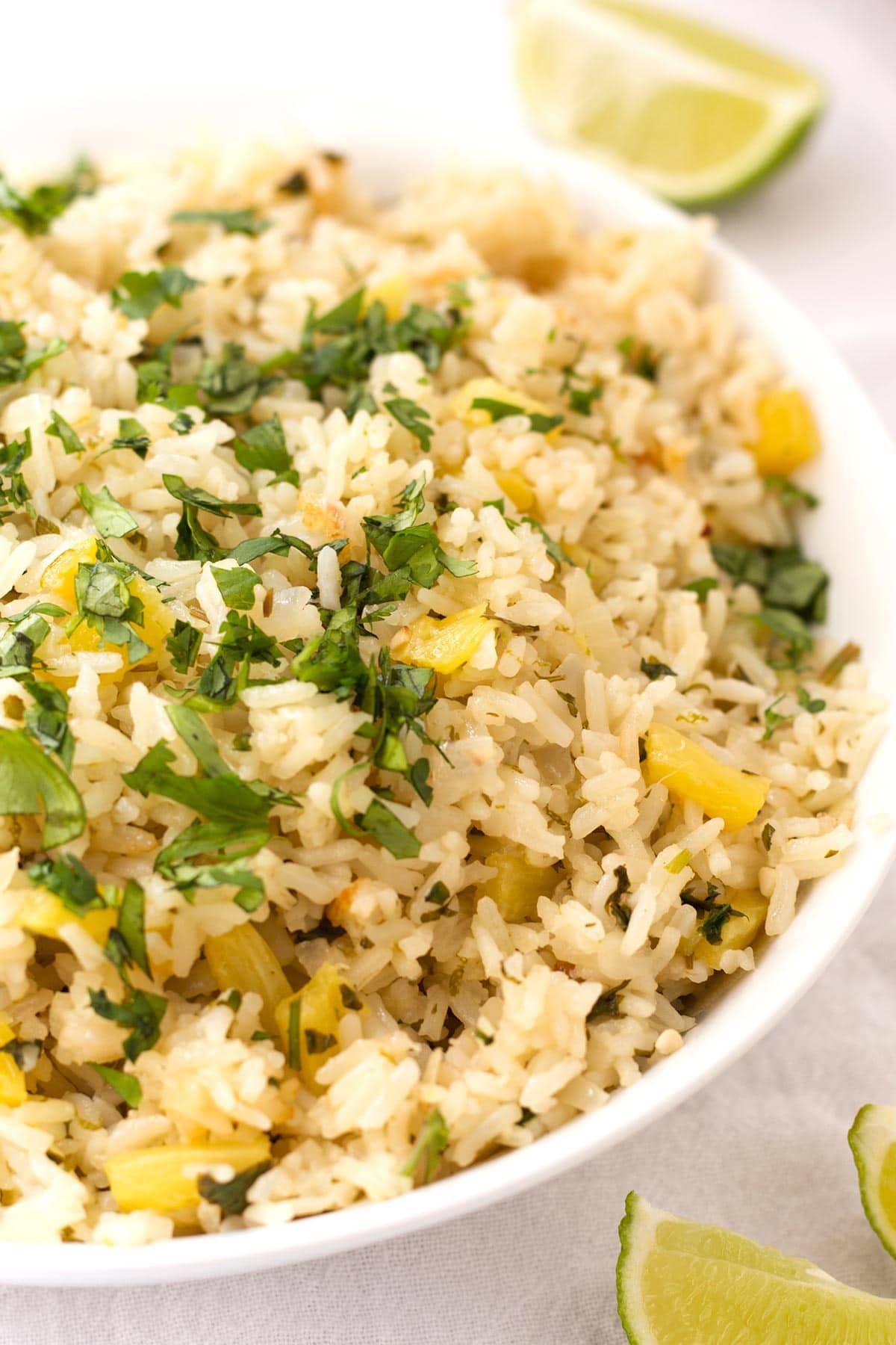 Yummy Pineapple Rice (w/ Cilantro and Lime) Borrowed Bites