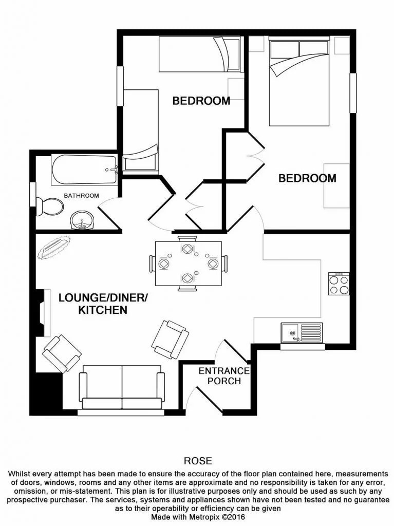 Rose Floor Plan Luxury Self Catering Holiday Cottages in Cornwall