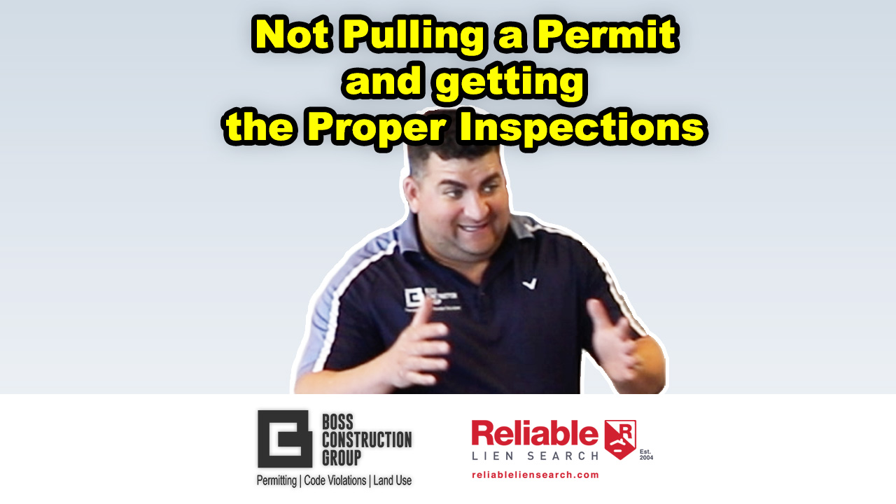 Not Pulling a Permit and getting the Proper Inspections Miami Open