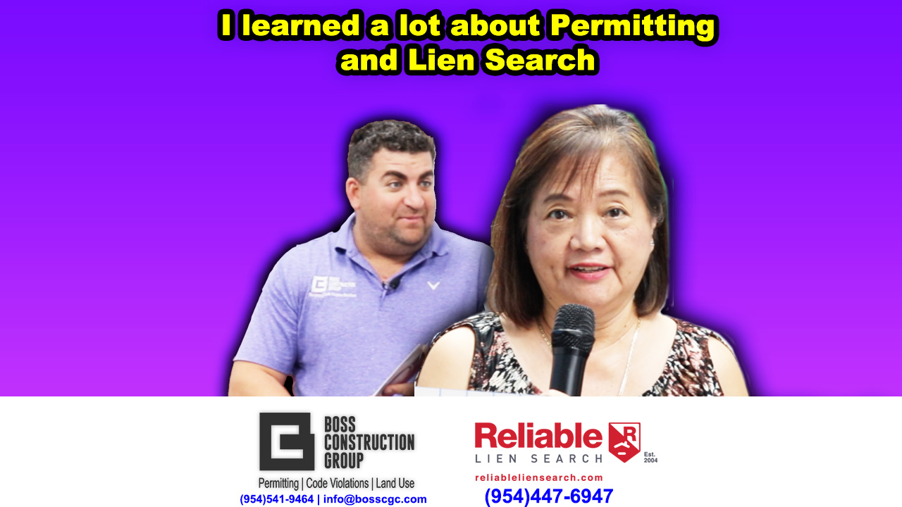 I learned a lot about Permitting and Lien Search Testimonial