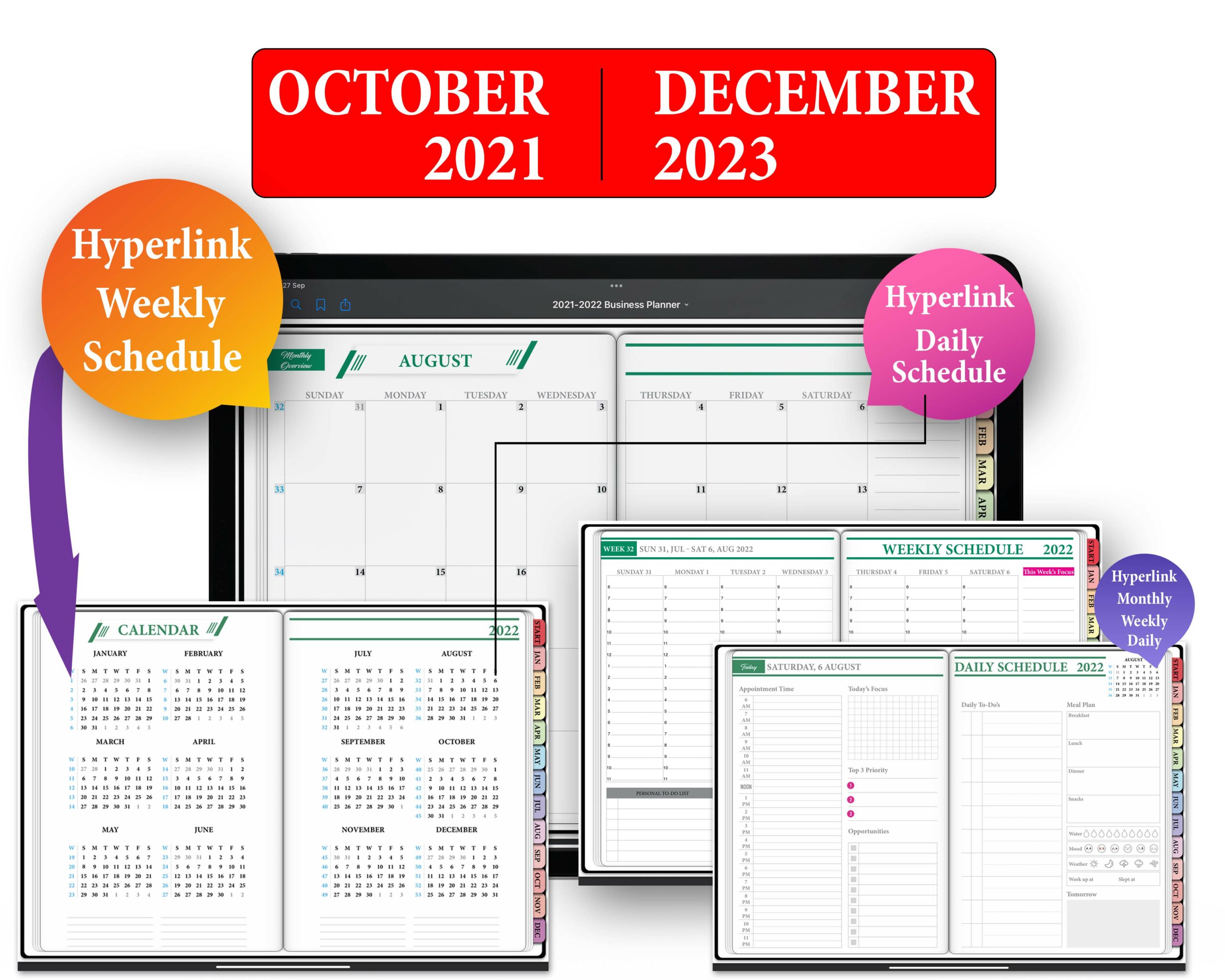 20212023 iPad planner, Digital Planner, Goodnotes Planner, Notability