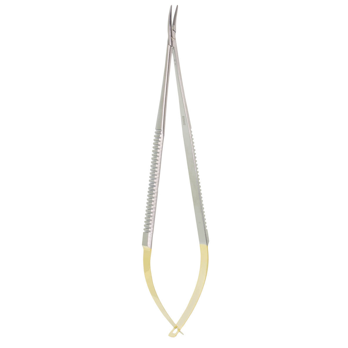 7" Castroviejo "GG" Needle Holder curved serrated, w/o lock BOSS