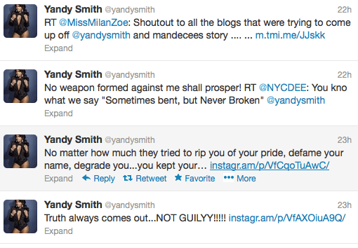 Yandy Celebrates Mandeecees Harris Not Guilty Verdict Bossip