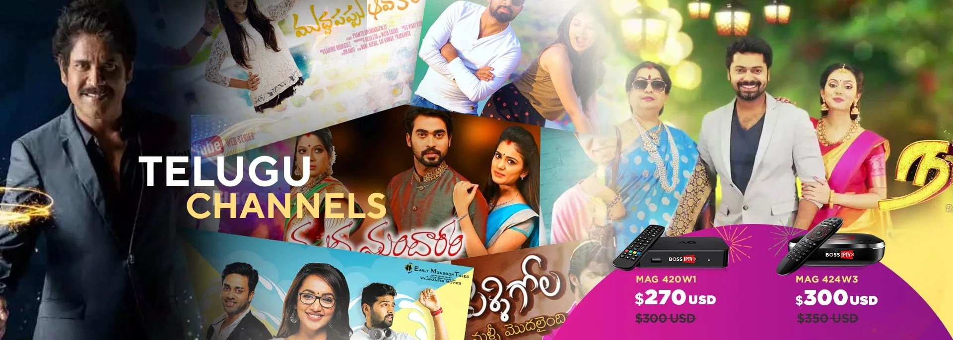 Telugu Channels Boss the Indian IPTV Subscription and Indian TV Packages