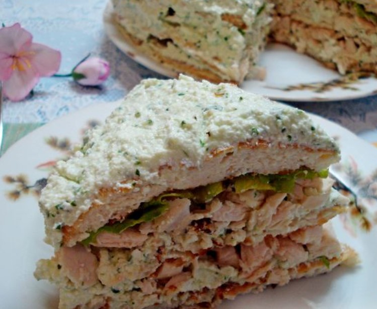 Chicken Rolls with Cottage Cheese