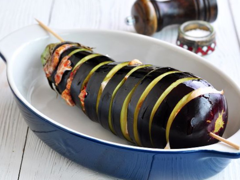 Eggplant Baked with Bacon