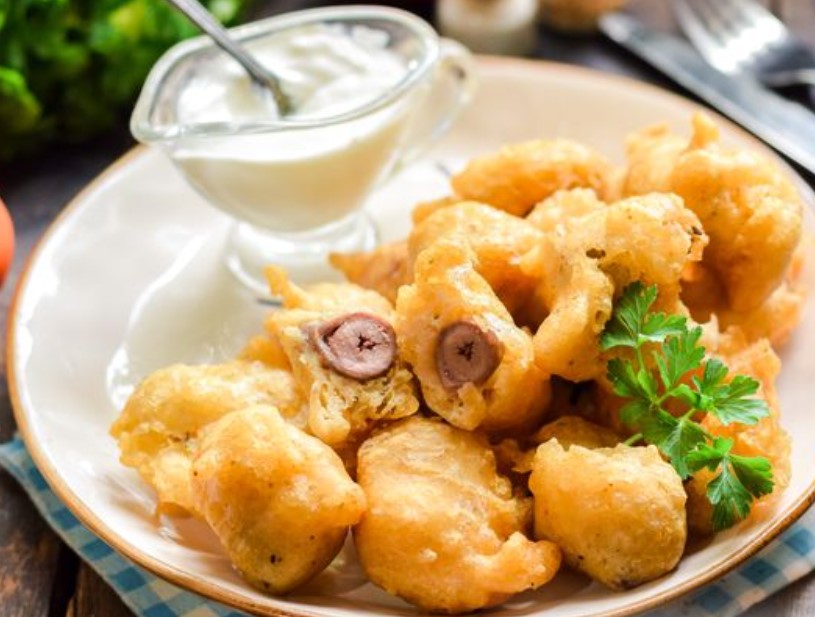 DeepFried Chicken Hearts in Cheese Batter