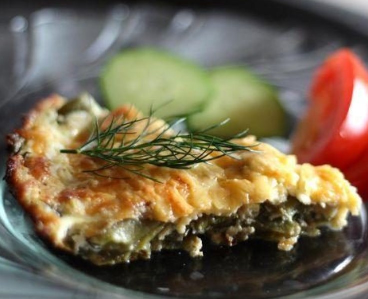 Broccoli, Cauliflower and Green Beans Casserole with Sour Cream and Cheese