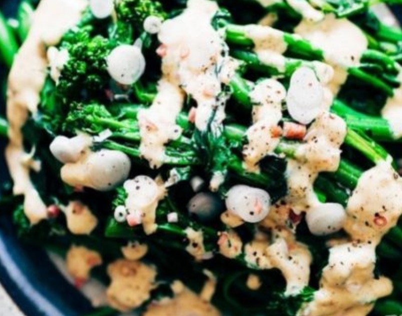 Broccoli, Cauliflower and Green Beans Casserole with Sour Cream and Cheese