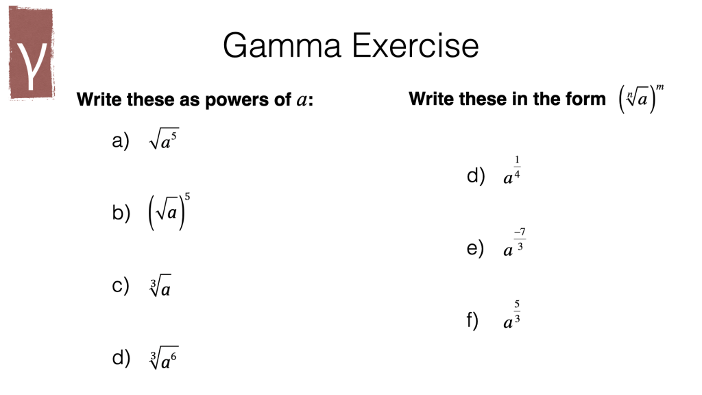 A4i Index laws and solving equations involving indices